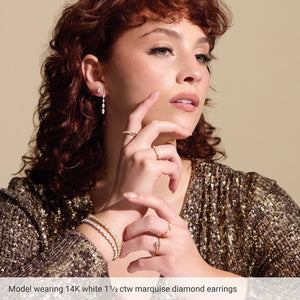 1 1/2 Ctw Lab-Grown Diamond Drilled Diamond Earrings