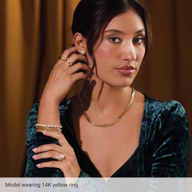 Platinum, 14K Gold, 18K Gold, Sterling Silver Dome Ring - Options Available