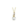 14K White Gold Freshwater Pearl & Diamond 18