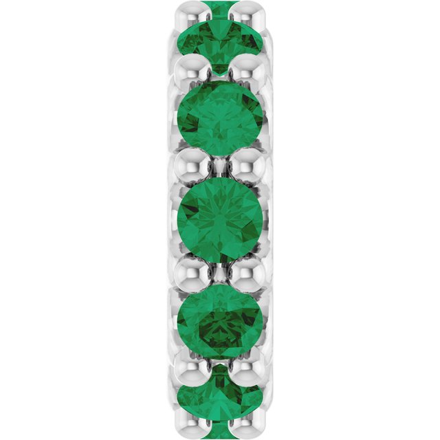 Lab-Grown Birthstone Spacer Charm Pendant in 14K Gold, Silver & Platinum