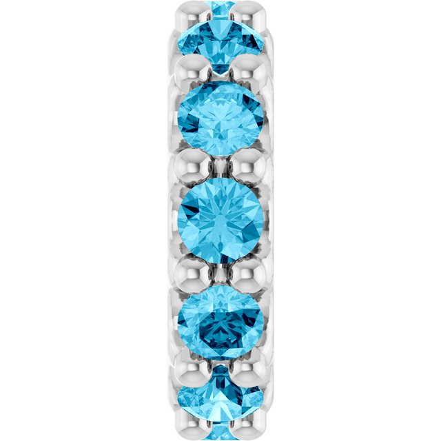 Natural Birthstone Spacer Charm Pendant in 14K Gold, Sterling Silver and Platinum