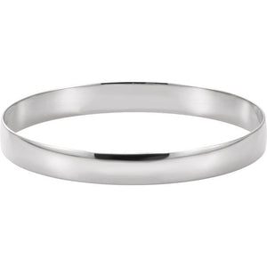 14K Gold Half Round Bangle Bracelet
