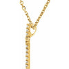 Platinum 0.06 CTW Natural Diamond Petite Cross Necklace - 16 Inch