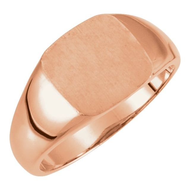 14K Gold, 18K Gold & Platinum Signet Ring - Options Available