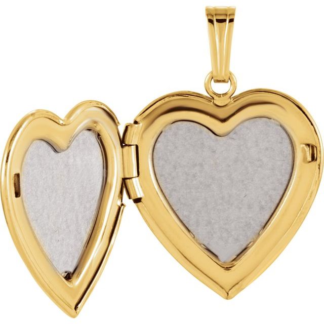 14K Gold Natural Diamond Heart Locket