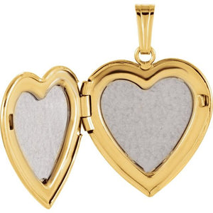 14K Gold Natural Diamond Heart Locket