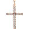 14K Yellow 1/4 CTW Natural Diamond Cross Pendant