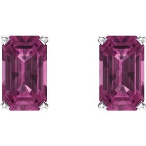 14K Yellow Gold Natural Pink Tourmaline Earrings â€“ Elegant Design