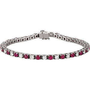 14K Gold Line Bracelet - Options Available