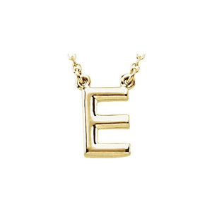 Block Initial Necklace