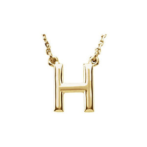 Block Initial Necklace