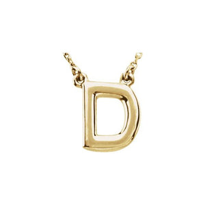 Block Initial Necklace