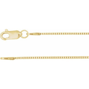 Elegant Box Chain Bracelet in 14K Gold