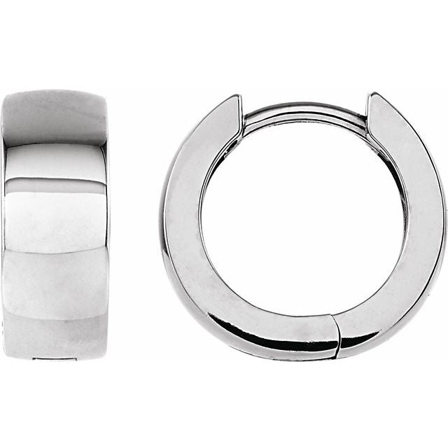 14K Gold Hinged Hoop Earrings