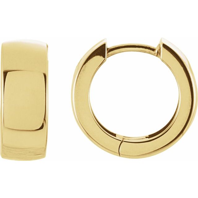14K Gold Hinged Hoop Earrings