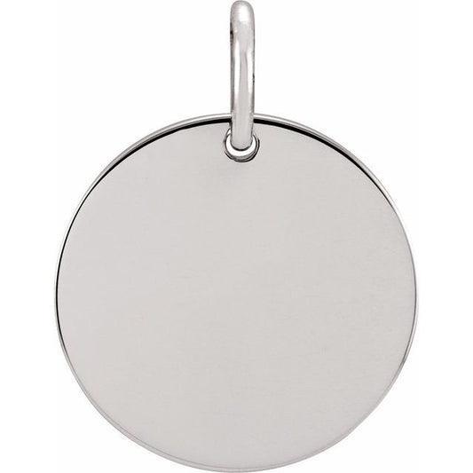 Circle Charm/Pendant | Sterling Silver | 20.2 Mm | Circle | Polished