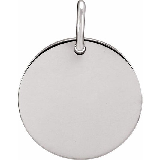 Circle Charm/Pendant | Sterling Silver | 20.2 Mm | Circle | Polished