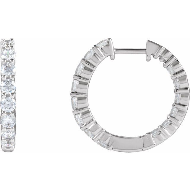 14K Gold Inside-Outside Hoop Earring Mountings