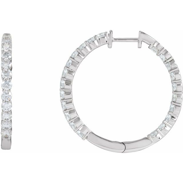14K Gold Inside-Outside Hoop Earring Mountings