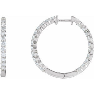 14K Gold Inside-Outside Hoop Earring Mountings