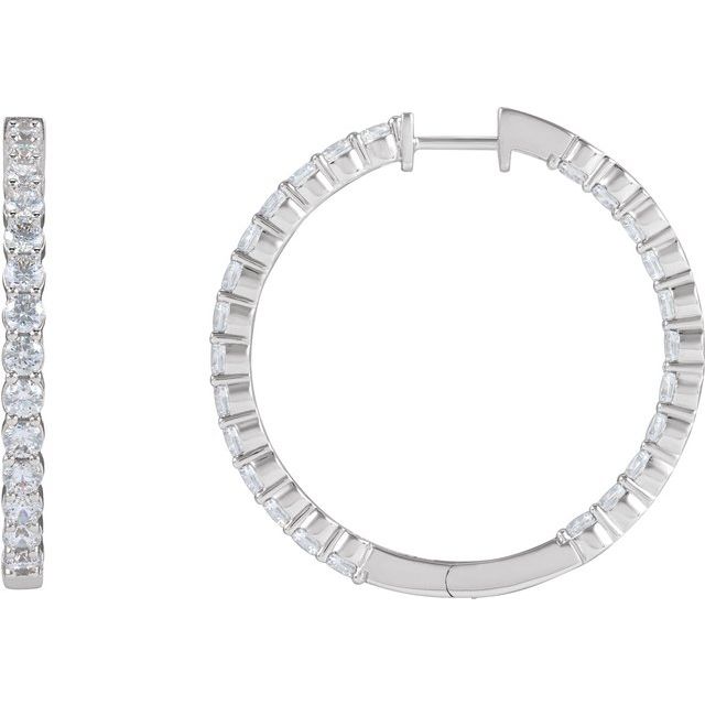 14K Gold Inside-Outside Hoop Earring Mountings