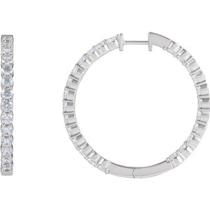 14K Gold Inside-Outside Hoop Earring Mountings