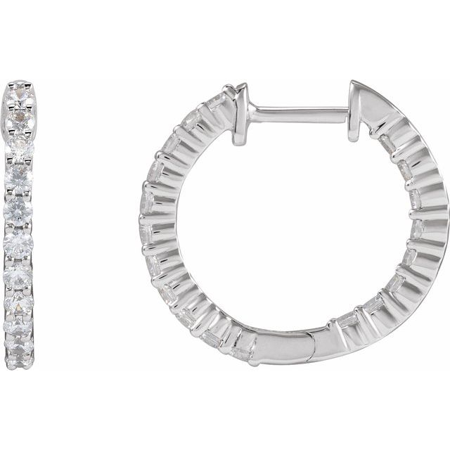 14K Gold Inside-Outside Hoop Earring Mountings