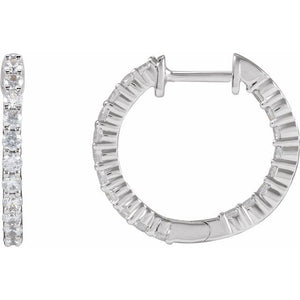 14K Gold Inside-Outside Hoop Earring Mountings