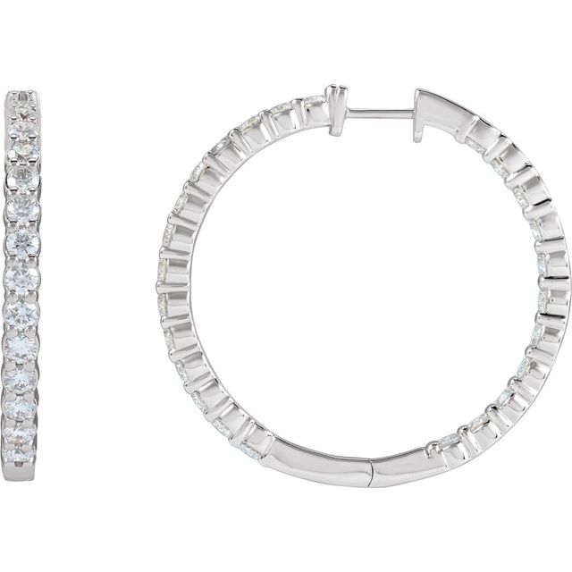 14K Gold Inside-Outside Hoop Earring Mountings