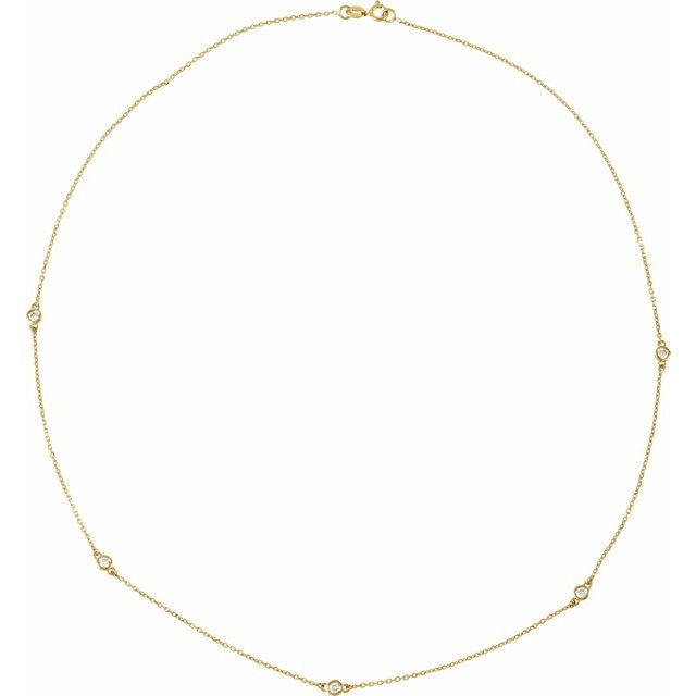 1 CTW Lab-Grown Diamond Necklace in 14K Gold