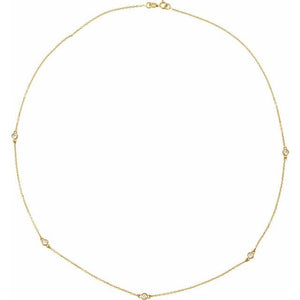 1 CTW Lab-Grown Diamond Necklace in 14K Gold