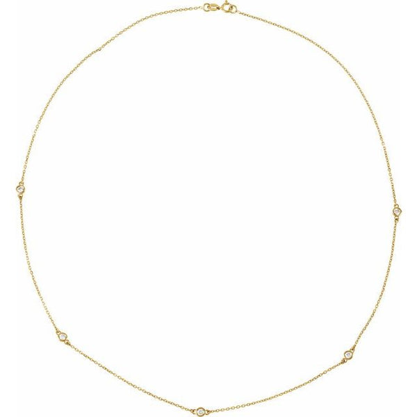 1 CTW Lab-Grown Diamond Necklace in 14K Gold