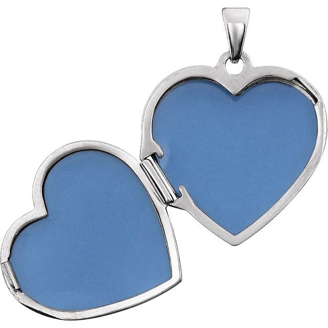 Sterling Silver Engravable Double Heart Locket