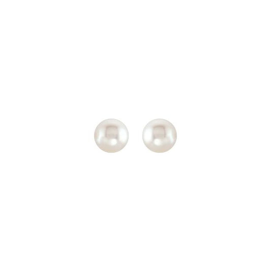 Cultured White Freshwater Pearl Earrings