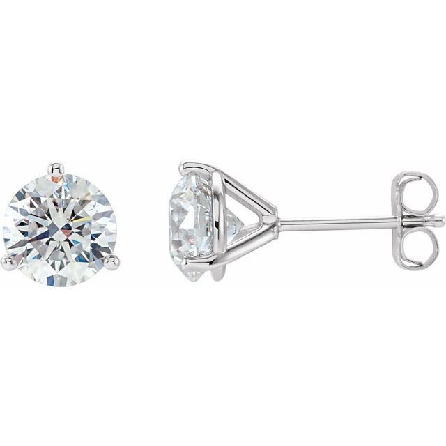 14K White Gold Natural Diamond Stud Earrings with 1/5 CTW