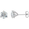 14K White Gold Natural Diamond Stud Earrings with 1/5 CTW