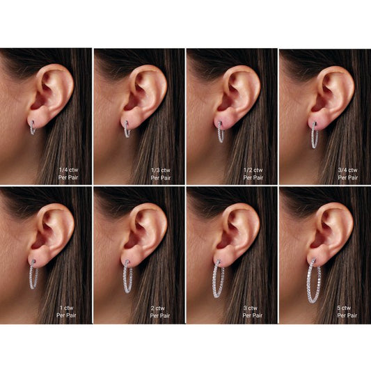 Sterling Silver Hinged Hoop Earrings