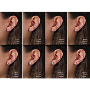 14K Gold Lab-Grown Diamond Stud Earrings - Options Available