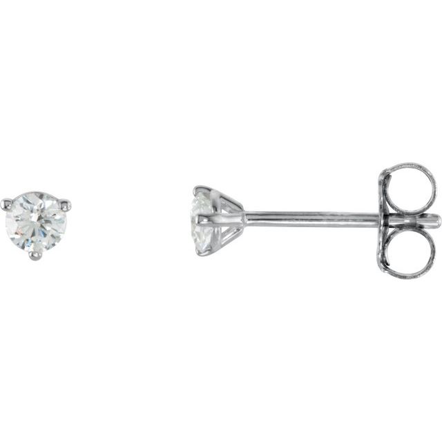 14K Gold Natural Diamond Stud Earrings