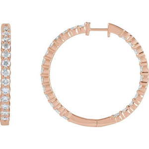 14K Gold Inside-Outside Hoop Earring Mountings