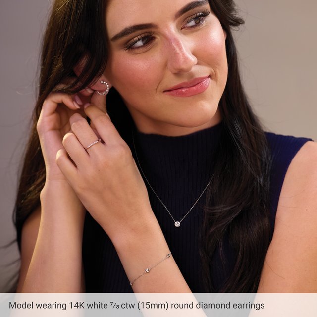 1/2 Ctw Lab-Grown Diamond Front-Back Earrings