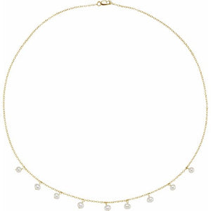 14K Gold Freshwater Cultured Pearl Necklace