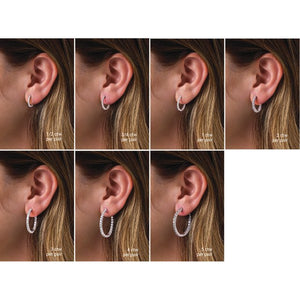 14K Gold Inside-Outside Hoop Earring Mountings