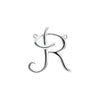 14K White Gold Script Initial D Necklace 17.7x15.9 mm