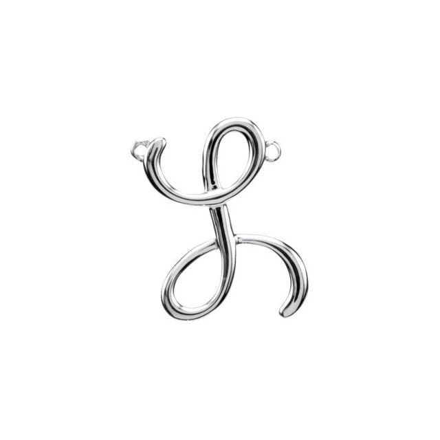 14K Gold Script Initial Pendant - Options Available