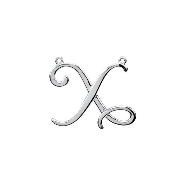 14K Gold Script Initial Pendant - Options Available