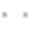 14K White Gold Cultured White Freshwater Pearl Earrings