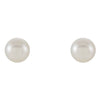 14K White Cultured White Freshwater Pearl Earrings