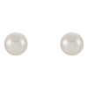 14K White Cultured White Freshwater Pearl Earrings