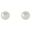 14K White Gold Cultured Freshwater Pearl Earrings - Timeless Elegance